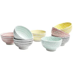 Coupelle porcelaine décor géométrique