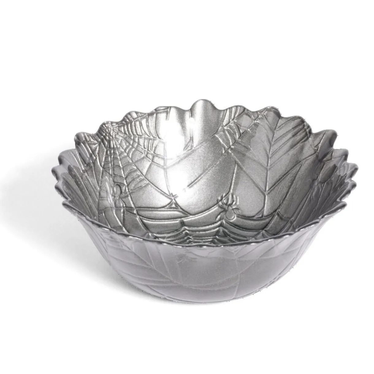 Coupelle ronde en verre design feuille gris Halloween Ø15cm < Gifi Discount