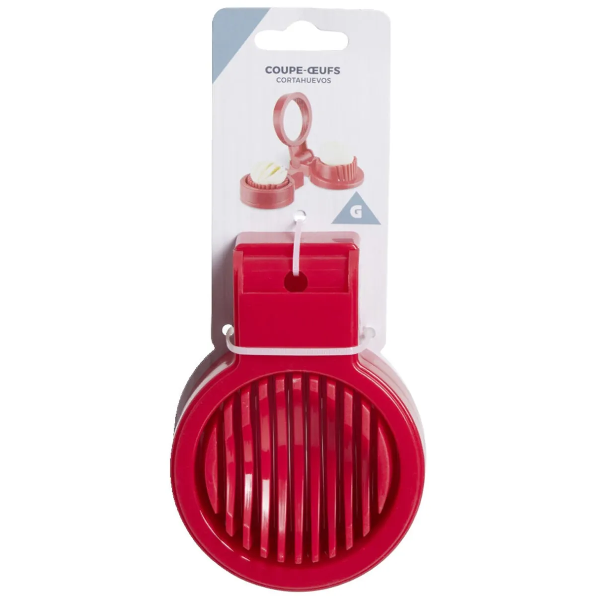 Coupe oeuf plastique rouge 8,5x12x2,8cm < Gifi
