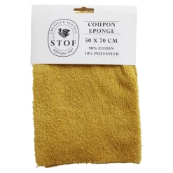 Coupon tissu coton éponge 50x70cm jaune moutarde < Gifi Clearance