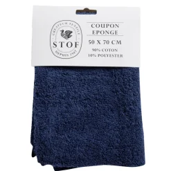 Coupon tissu coton 50x70cm bleu marine