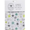 Coupon tissu imprimé Adara 70x100cm coton blanc et vert < Gifi Online