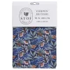 Coupon tissu imprimé Cahuita 70x100cm coton bleu marine < Gifi