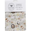 Coupon tissu imprimé Cokinou 70x100cm coton beige < Gifi Discount