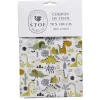 Coupon tissu imprimé dinosaures 70x100cm coton blanc, vert et orange < Gifi Sale
