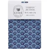 Coupon tissu imprimé Fortuna 70x100cm coton bleu marine et bleu < Gifi Sale