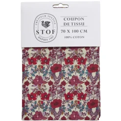 Coupon tissu imprimé Madison 70x100cm coton multicolore