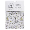 Coupon tissu imprimé Solune 70x100cm coton jaune