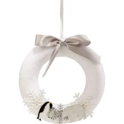 Couronne de Noël boréal à suspendre pingouin ours flocon Ø25cm < Gifi Hot