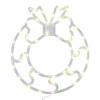 Couronne de Noël lumineuse 50LED plastique blanc 31x36cm < Gifi Clearance