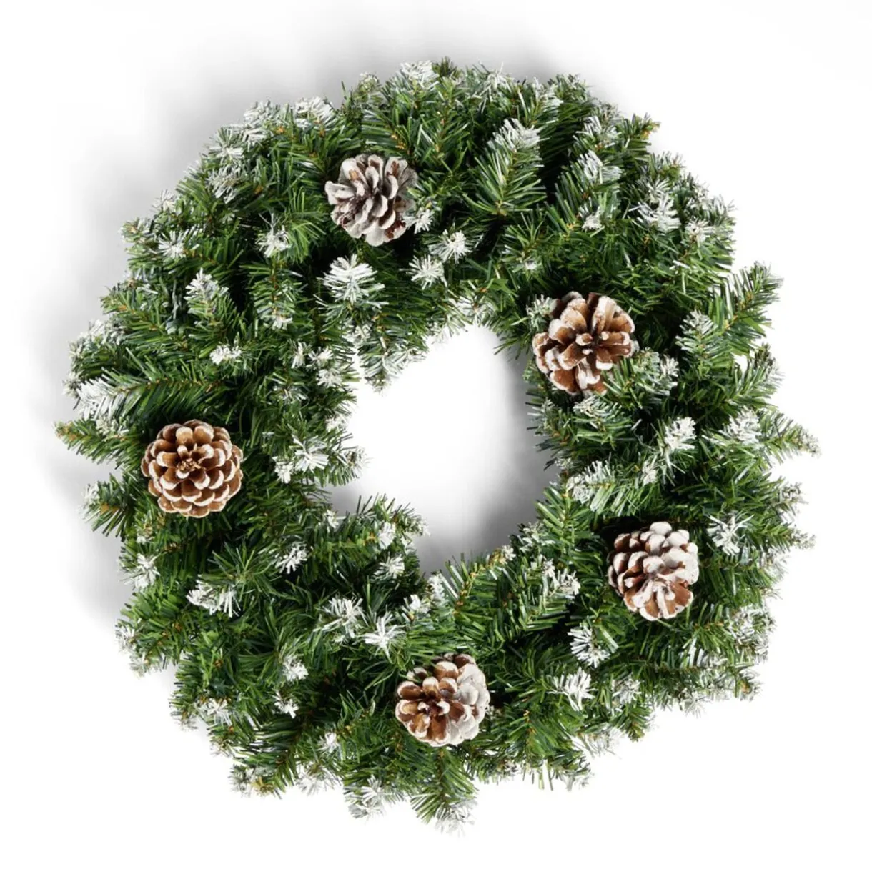 Couronne de Noël sapin artificiel et pomme de pin vert Ø45cm < Gifi Clearance