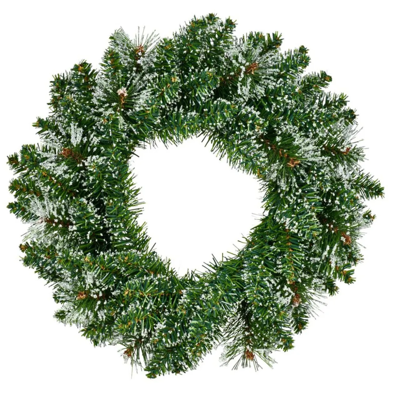 Couronne de Noël sapin floquée neige
