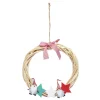 Couronne de Noël à suspendre en bois Ø25cm