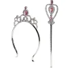 Couronne princesse et baguette magique gris argenté et bleu < Gifi Discount