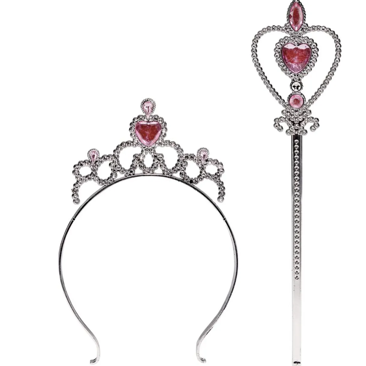 Couronne princesse et baguette magique gris argenté et bleu < Gifi Discount