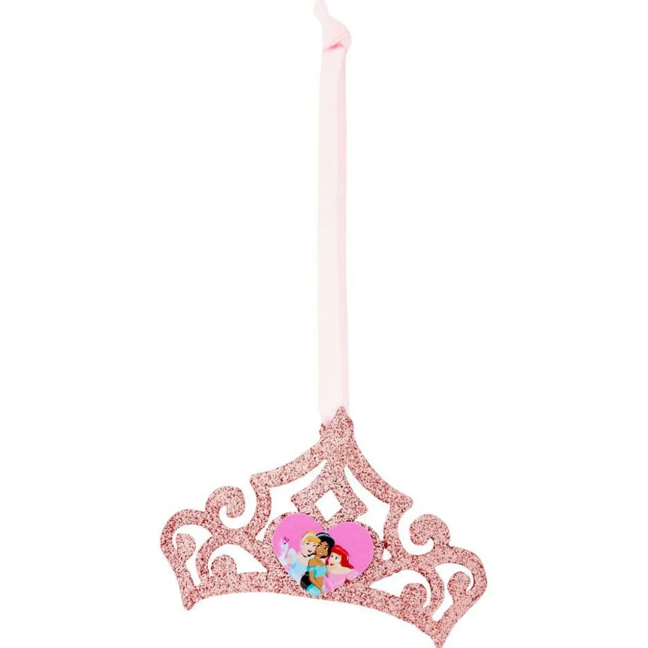 Couronne Princesses Disney rose pailleté à suspendre