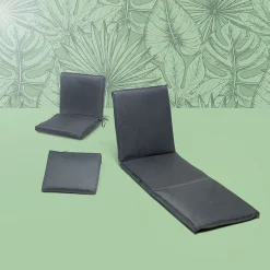 Coussin bain de soleil gris anthracite à nouette 55xL185cm < Gifi Discount