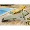 Coussin bain de soleil repose-tête intégré vert 60xL180cm