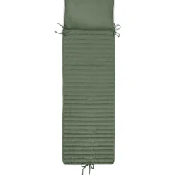 Coussin bain de soleil repose-tête intégré vert 60xL180cm