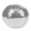 Coussin boule à facette polyester argenté Ø26xH26cm < Gifi New