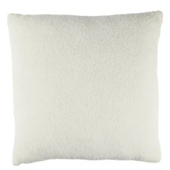 Coussin carré bouclette blanc 45x45cm