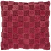Coussin carré damier ton sur ton 45x45cm (2 modèles rouge ou vert) < Gifi Best