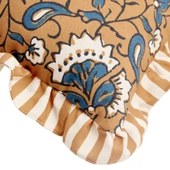 Coussin carré Indie imprimé contour à volants 45x45cm (2 modèles) < Gifi Sale