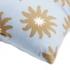Coussin carré Indie motif soleil 40x40cm (2 modèles rose ou bleu)