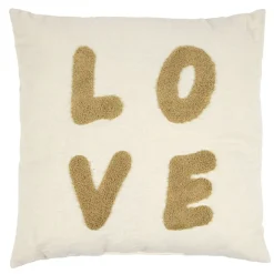 Coussin carré inscription brodée coloré 40x40cm (4 modèles) < Gifi