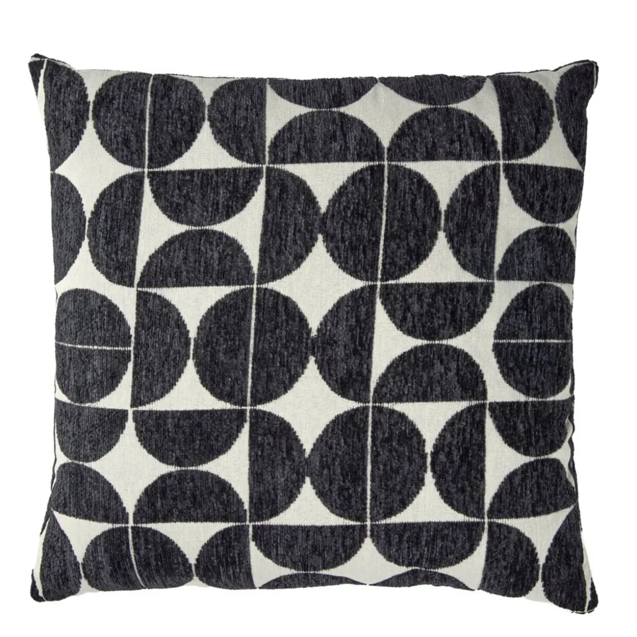 Coussin carré motif effet velours biface 40x40cm (2 modèles)