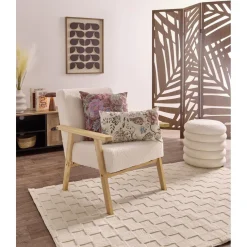 Coussin carré motif végétal Indie effet toile de jute 45x45cm (2 modèles) < Gifi New