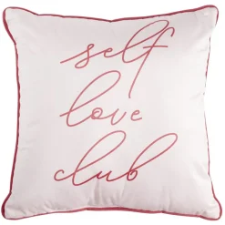 Coussin carré Self Love Club rose et rouge 40x40cm < Gifi Sale