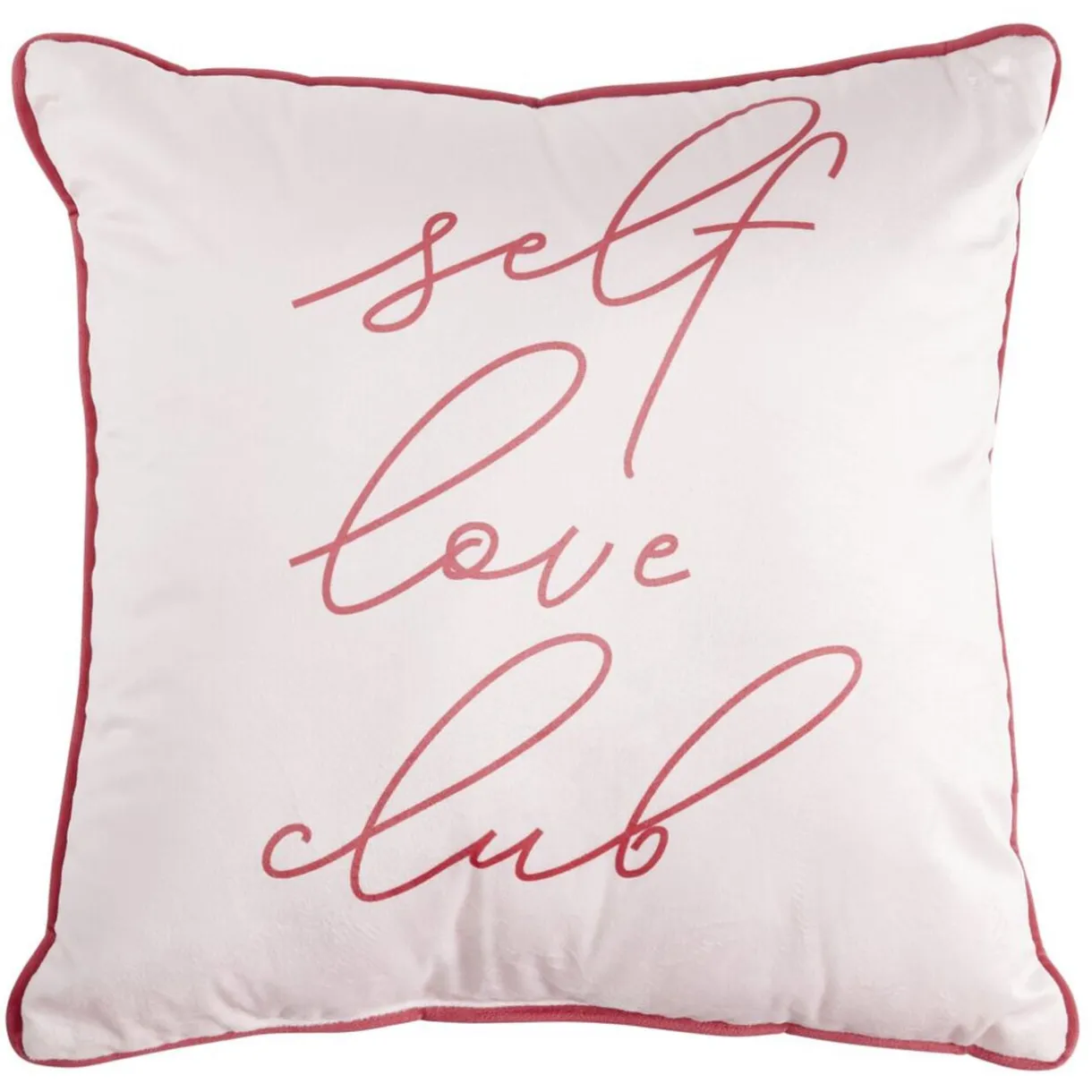 Coussin carré Self Love Club rose et rouge 40x40cm < Gifi Sale