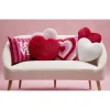Coussin carré thème amour rouge et rose 40x40cm (3 modèles) < Gifi Hot