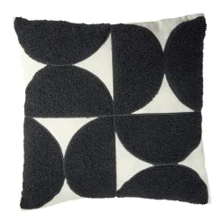 Coussin carré tufté à motif géométrique 40x40cm (2 modèles)