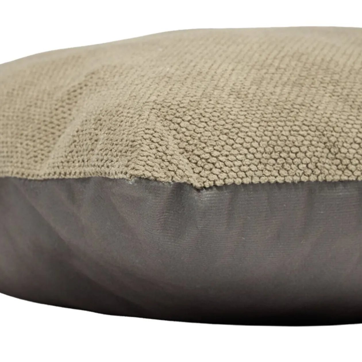 Coussin carré velours biface 45x45cm (2 modèles gris ou marron)