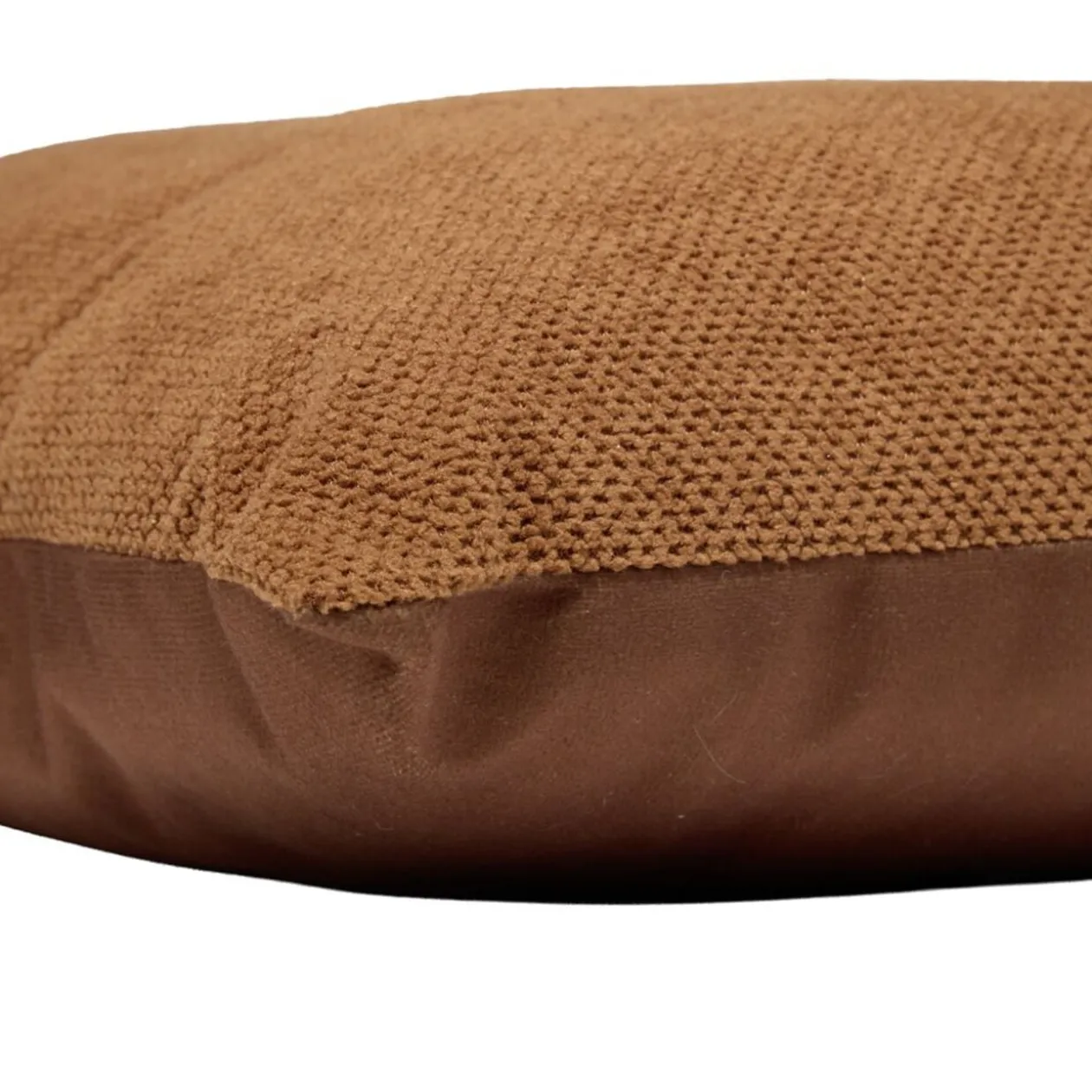 Coussin carré velours biface 45x45cm (2 modèles gris ou marron)