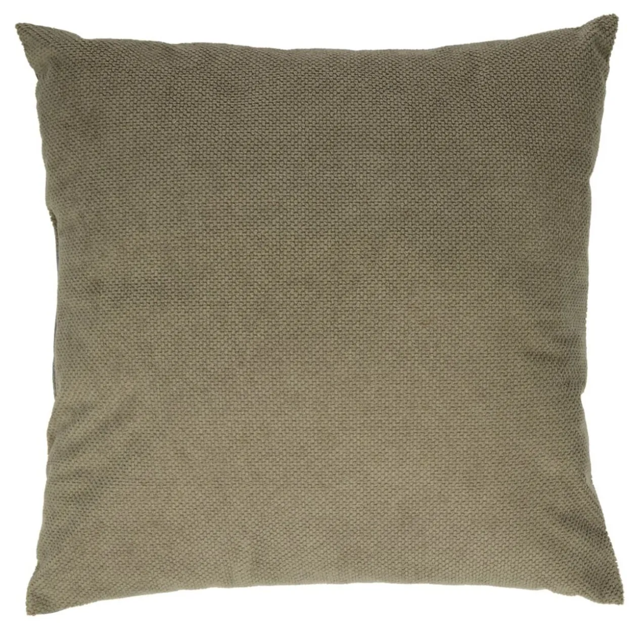 Coussin carré velours biface 45x45cm (2 modèles gris ou marron)