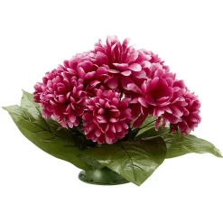Coussin chrysanthème artificiel 15 têtes violet