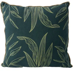 Coussin déco feuille 45x45cm vert < Gifi Best