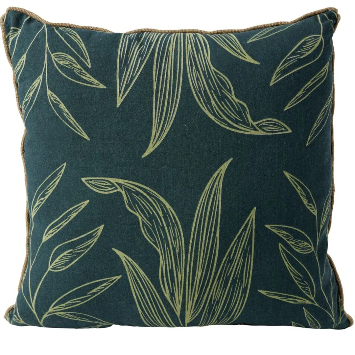 Coussin déco feuille 45x45cm vert < Gifi Best