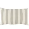Coussin déco 30x50cm bayadères beige