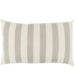Coussin déco 30x50cm bayadères beige