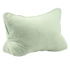 Coussin de dos polyester côtelé 55x35xÉp10cm (2 modèles vert ou blanc)