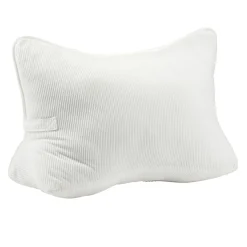 Coussin de dos polyester côtelé 55x35xÉp10cm (2 modèles vert ou blanc)