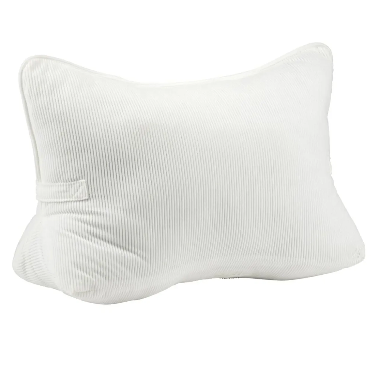Coussin de dos polyester côtelé 55x35xÉp10cm (2 modèles vert ou blanc)