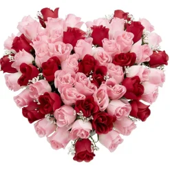 Coussin de fleurs forme coeur - Plante artificielle rose < Gifi Outlet