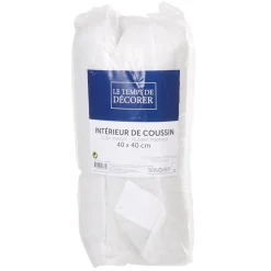 Coussin de rembourrage carré blanc polyester < Gifi Discount