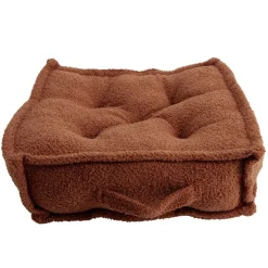 Coussin de sol carré bouclette terracotta 45x45cm < Gifi Clearance