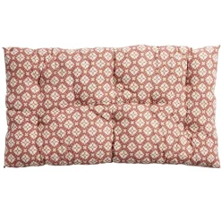 Coussin de sol rectangulaire rouge terracotta motifs blancs 60x120cm < Gifi Sale